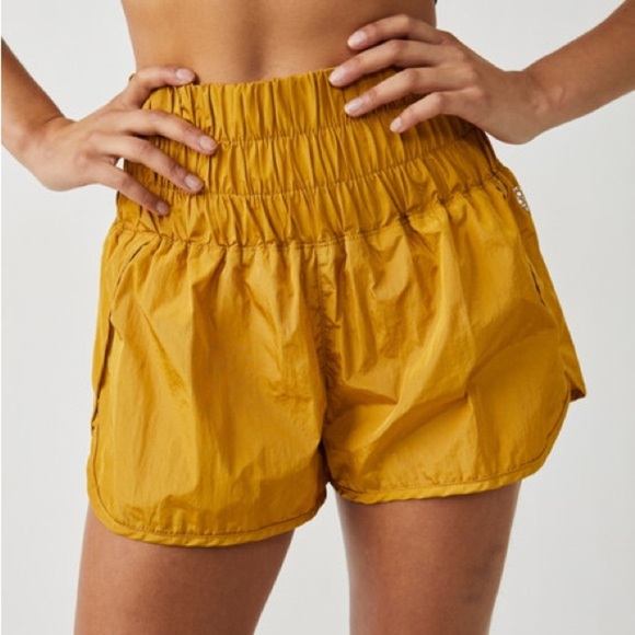 FP Movement by Free People Women's Honey Yellow Athletic Sport Shorts Size Small - Picture 1 of 10